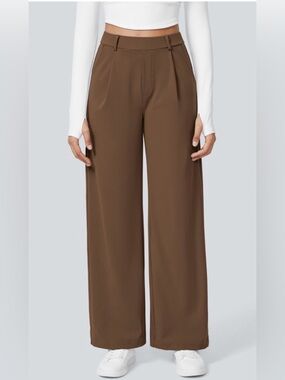 Halara Work Pants Stretch Brown